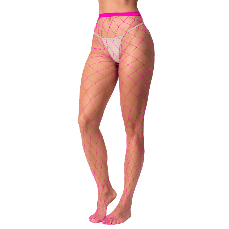 Collant large maille rose - MAL1106NPK