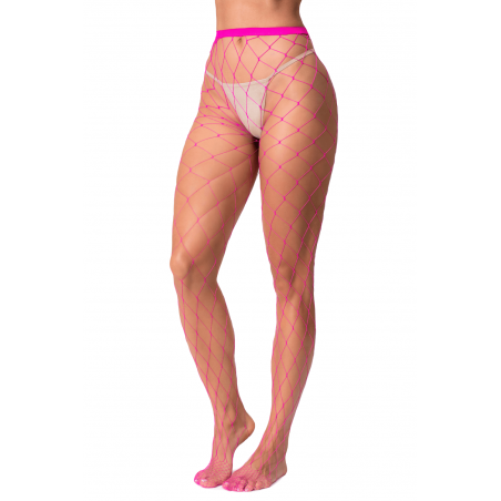 Collant large maille rose - MAL1106NPK