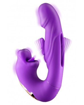 Vibromasseur rabbit 3-en-1 à triple stimulation Kissy - CC531055020120