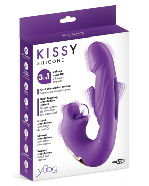 Vibromasseur rabbit 3-en-1 à triple stimulation Kissy - CC531055020120