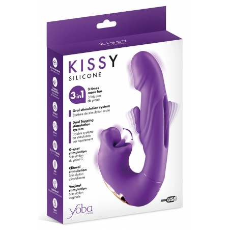 Vibromasseur rabbit 3-en-1 à triple stimulation Kissy - CC531055020120