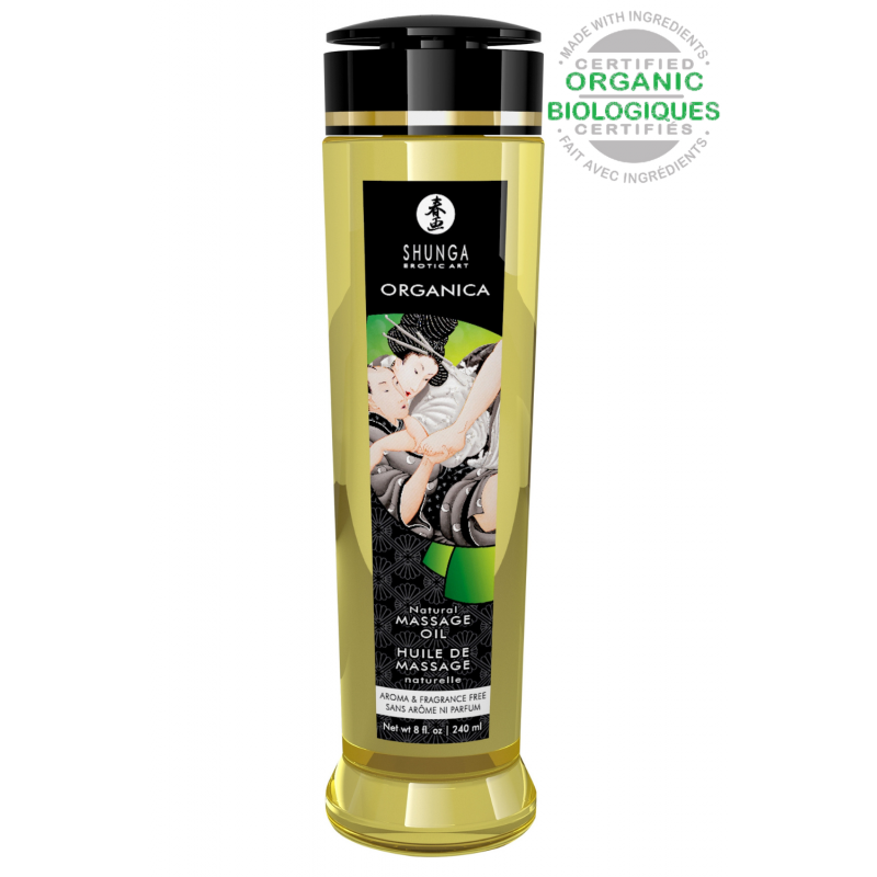 Huile de Massage Organica Sans Parfum 240 ml Shunga - CC3222
