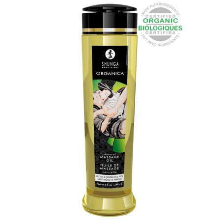 Huile de Massage Organica Sans Parfum 240 ml Shunga - CC3222