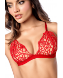 Ensemble sexy 2 pièces en crochet tricoté avec haut ajustable et string - MAL8966RED Ensemble sexy 2 pièces en crochet tricoté avec haut ajustable et string - MAL8966RED