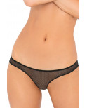 Tanga noir dentelle ouverture sur les fesses - REN1144-BLK