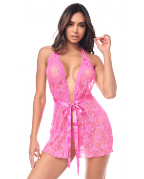 Babydoll Mapalé sensuelle avec string dentelle - MAL7622PINK