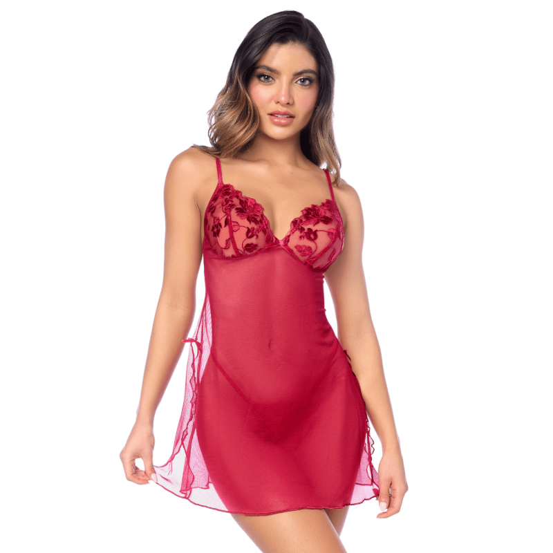 Babydoll Mapalé romantique avec string - MAL7620RED Babydoll Mapalé romantique avec string - MAL7620RED