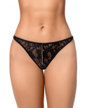 String sexy noir en dentelle avec chaînes - MAL133BLK