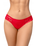 Culotte rouge ouverte en dentelle - MAL131RED