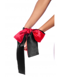 Accessoire coquin en satin réversible noir rouge - MAL128BKRD Accessoire coquin en satin réversible noir rouge - MAL128BKRD