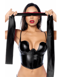 Accessoire coquin en satin réversible noir rouge - MAL128BKRD Accessoire coquin en satin réversible noir rouge - MAL128BKRD