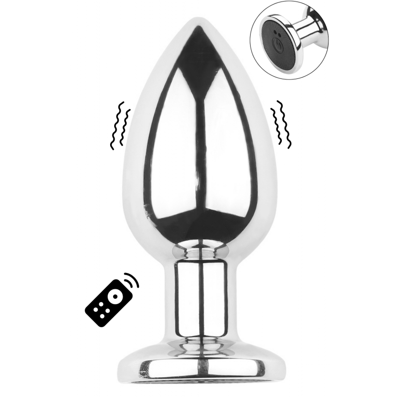 Plug vibrant acier inoxydable anal taille M avec télécommande, USB - RY-207-M Plug vibrant acier inoxydable anal taille M avec télécommande, USB - RY-207-M