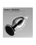Plug vibrant acier inoxydable anal taille M avec télécommande, USB - RY-207-M Plug vibrant acier inoxydable anal taille M avec télécommande, USB - RY-207-M