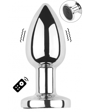 Plug vibrant acier inoxydable anal taille S avec télécommande, USB - RY-207-S