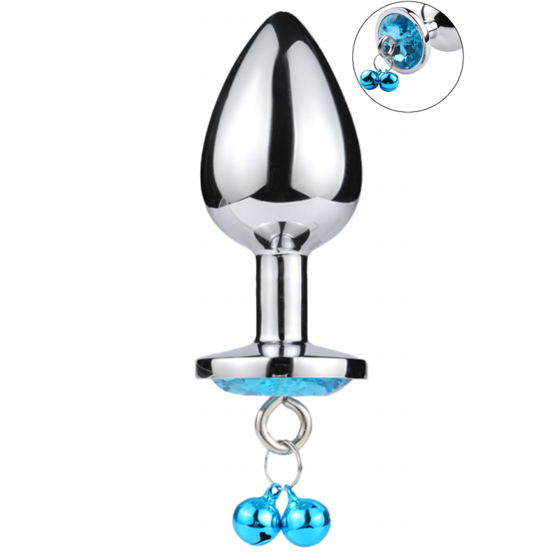 Plug bijou aluminium bleu avec clochettes Taille M - RY-002-A-ZB Plug bijou aluminium bleu avec clochettes Taille M - RY-002-A-ZB