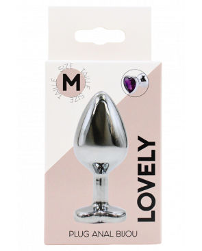 Plug bijou en aluminium bijou coeur violet Medium - RY-014PUR