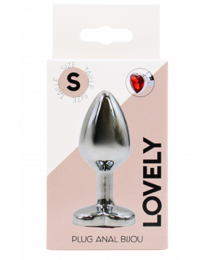 Plug bijou coeur en aluminium bijou rouge Small - RY-013RED