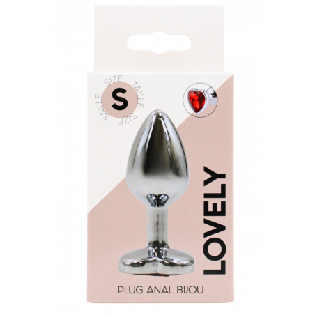 Plug bijou coeur en aluminium bijou rouge Small - RY-013RED