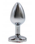 Plug bijou coeur en aluminium bijou rouge Small - RY-013RED