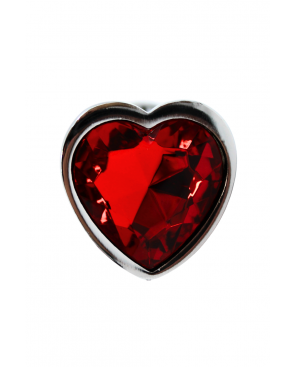 Plug bijou coeur en aluminium bijou rouge Small - RY-013RED