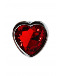 Plug bijou coeur en aluminium bijou rouge Small - RY-013RED