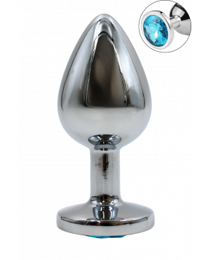 Plug bijou en aluminium bijou bleu Large - RY-003LBL