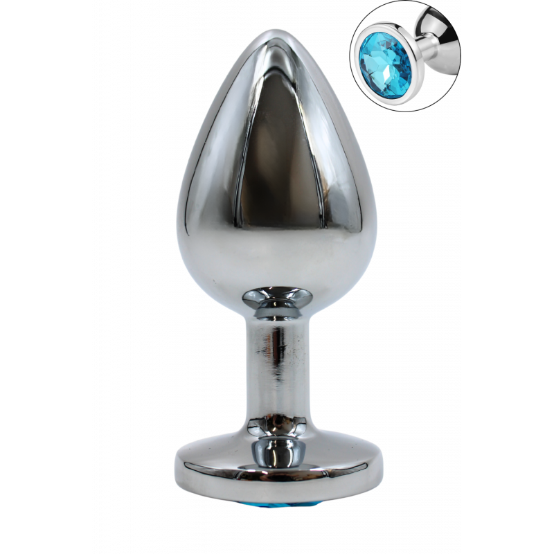 Plug bijou en aluminium bijou bleu Large - RY-003LBL Plug bijou en aluminium bijou bleu Large - RY-003LBL