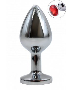 Plug bijou en aluminium bijou rouge Medium - RY-002RED