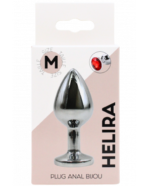 Plug bijou en aluminium bijou rouge Medium - RY-002RED