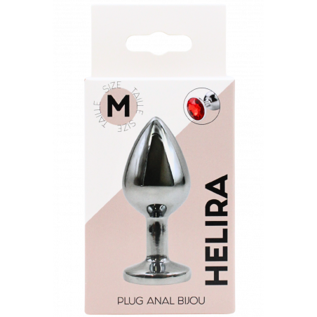 Plug bijou en aluminium bijou rouge Medium - RY-002RED