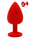 Plug rouge bijou cristal Large CHERRY - RY-069CRED