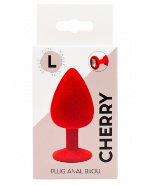 Plug rouge bijou cristal Large CHERRY - RY-069CRED