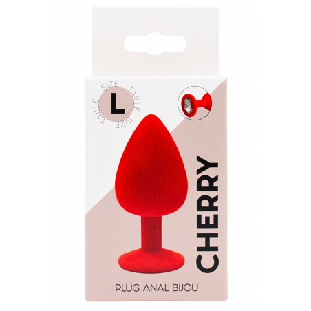 Plug rouge bijou cristal Large CHERRY - RY-069CRED