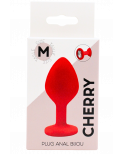 Plug rouge bijou cristal Medium CHERRY - RY-068CRED