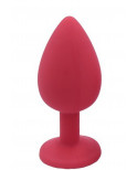 Plug rouge bijou cristal Medium CHERRY - RY-068CRED