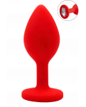 Plug rouge bijou cristal Small CHERRY - RY-067CRED