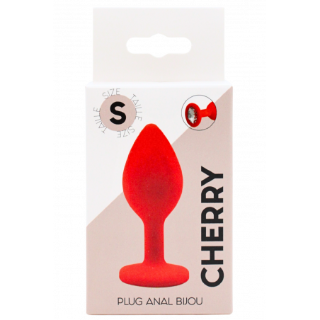 Plug rouge bijou cristal Small CHERRY - RY-067CRED