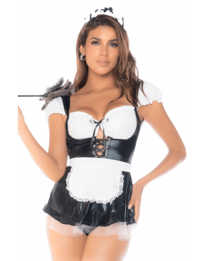Costume sexy soubrette 3 pièces - MAL60043ASHW