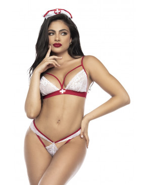 Costume d'infirmière sexy 4 pièces - MAL60002COS