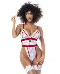 Costume infirmière avec body et serre-tête - MAL6486COS Costume infirmière avec body et serre-tête - MAL6486COS
