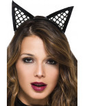 Oreilles de chatte pointues filet - ML70854BLK