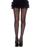 Collant nylon fantaisie noir mi-saison ajouré géométrique - MH5041BLK Collant nylon fantaisie noir mi-saison ajouré géométrique - MH5041BLK