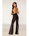 bodystocking en dentelle au crochet sans couture et résille noire - DG0468BLK bodystocking en dentelle au crochet sans couture et résille noire - DG0468BLK
