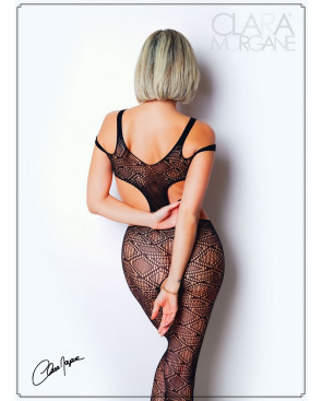 Body noir avec ouverture sexy - Le Numéro 3 - Collection Bodystocking - CM99003