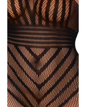 Bodystocking en résille grande taille - DG0402XBLK