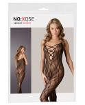 Combinaison en dentelle noire avec large décollecté - R2550008