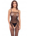 Bodystocking noir scintillante - REN7097-BLK