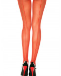 Collant rouge nylon coutures - MH820RED