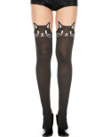 Collant semi opaque avec tête de chat fantaisie - MH7141BBE