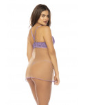 Babydoll couleur lavande et chair Verona, en dentelle et résille transparente - MAL7540LLCN Babydoll couleur lavande et chair Verona, en dentelle et résille transparente - MAL7540LLCN